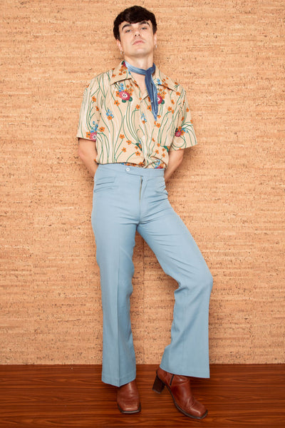 Adult Plus Size Holographic Disco Pants | Men's 70s Pants